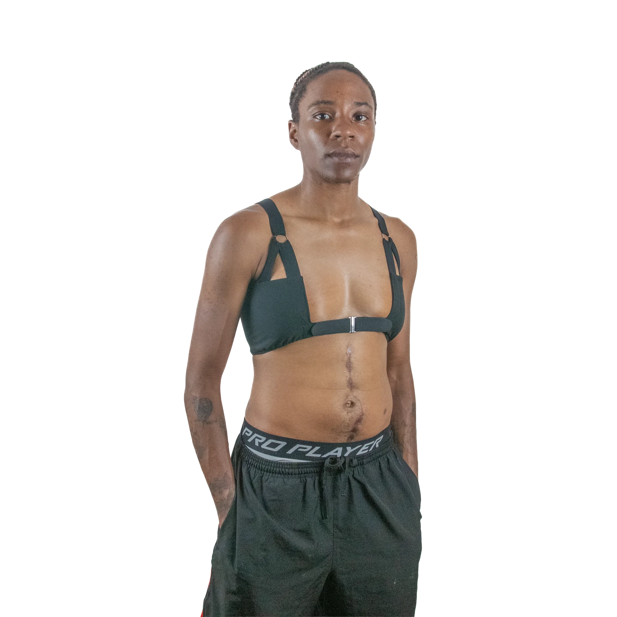 Model wearing FLATstrap